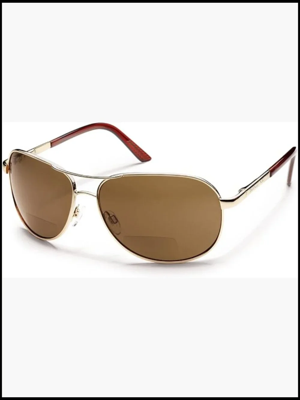 Polarized Aviator Reader Sunglasses, Polycarbonate Lens, +2.00